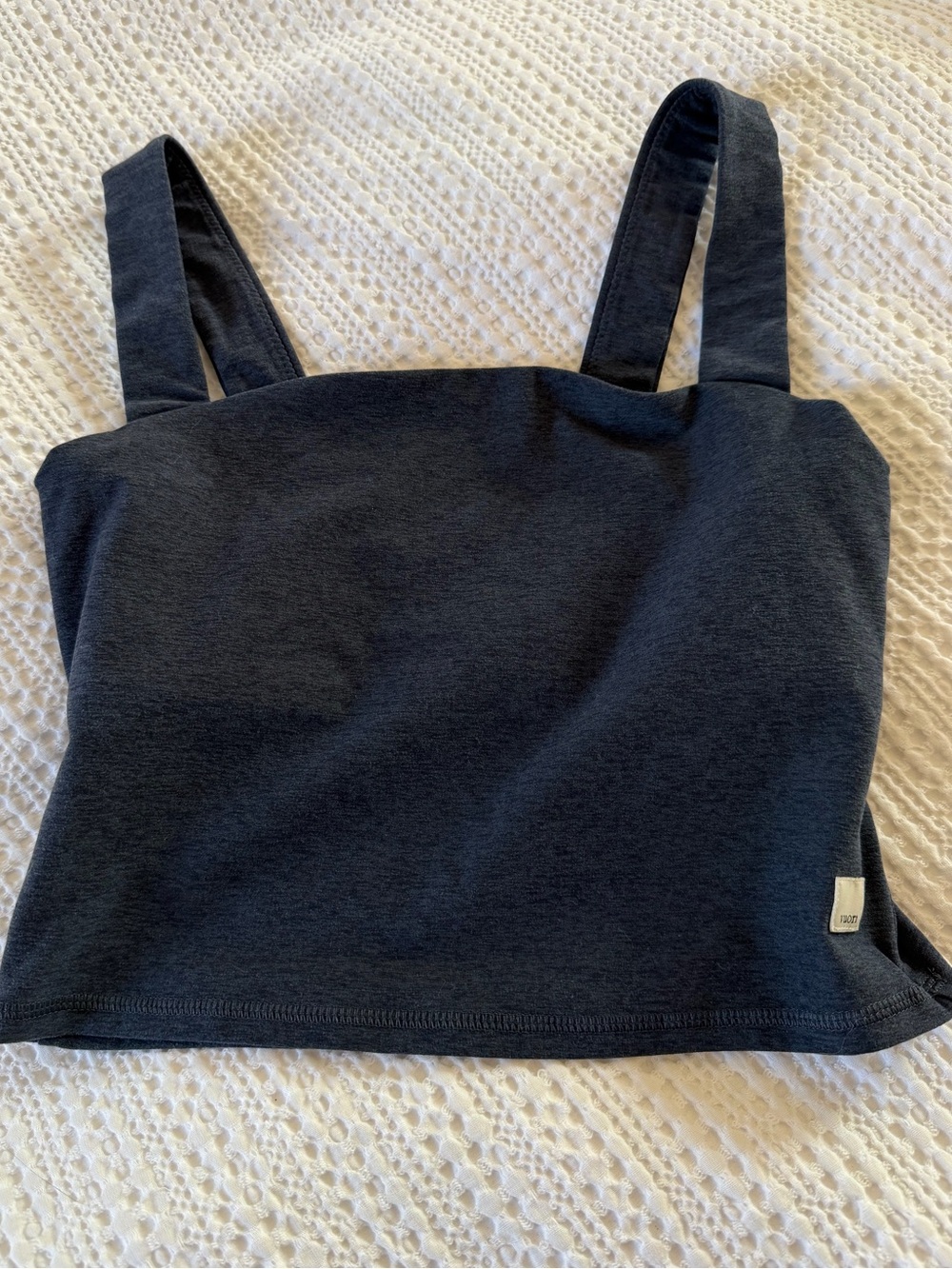 Vuori Clean Elevation Cropped Tank Top - Midnight Heather